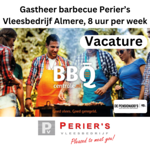 Vacature gastheer barbecue periers vleesbedrijf almere